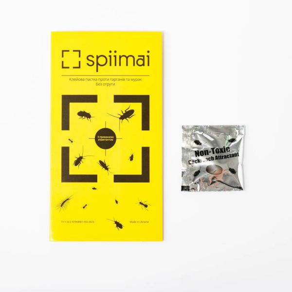 Клейова пастка проти тарганів та мурах з аттрактантом ТМ Spiimai